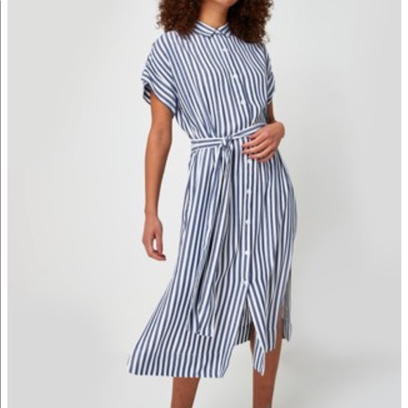 gap striped shirt dress